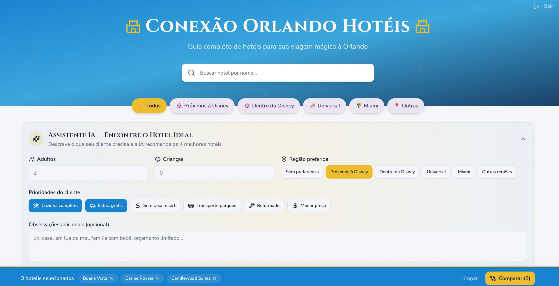 Plataforma de Hotéis